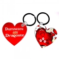 Breloc inima lemn, Dumnezeu este dragoste!